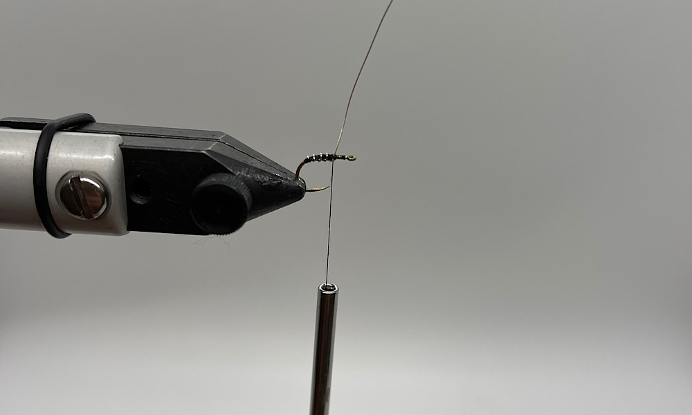 Tying Zebra Midge: Step 3